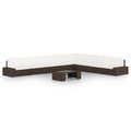vidaXL 9-tlg. Garten-Lounge-Set mit Kissen Braun Poly Rattan