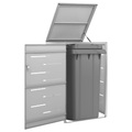 vidaXL Mülltonnenbox für 1 Tonne 69x77,5x115 cm Edelstahl