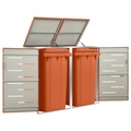 vidaXL Mülltonnenbox für 2 Tonnen 138x77,5x115,5 cm Edelstahl