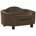 vidaXL Hundesofa Braun 67x47x36 cm Plüsch