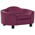 vidaXL Hundesofa Burgunderrot 67x47x36 cm Plüsch