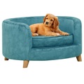 vidaXL Hundesofa Türkis 69x69x36 cm Plüsch