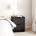 vidaXL Nachttisch Schwarz 40x40x50 cm Spanplatte