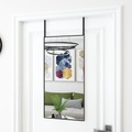 vidaXL, vidaXL Türspiegel Schwarz 40x80 cm Glas und Aluminium
