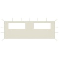 vidaXL Pavillon-Seitenwand mit Fenstern 6x2 m Creme