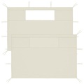 vidaXL Pavillon-Seitenwände mit Fenstern 2 Stk. Creme
