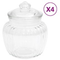 vidaXL, vidaXL Vorratsgläser 4 Stk. 500 ml Glas