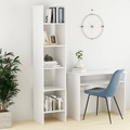 vidaXL Bücherregal Hochglanz-Weiß 40x35x180 cm Spanplatte