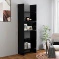 vidaXL Bücherregal Hochglanz-Schwarz 60x35x180 cm Spanplatte