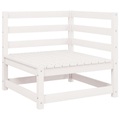 vidaXL, vidaXL Garten-Ecksofa Weiß Kiefer Massivholz
