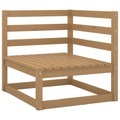 vidaXL Garten-Ecksofa Honigbraun Massivholz Kiefer