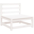 vidaXL, vidaXL Garten-Mittelsofa Weiß Kiefer Massivholz