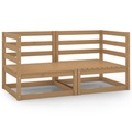 vidaXL Garten-Ecksofas 2 Stk. Honigbraun Kiefer Massivholz