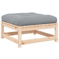 vidaXL Gartenhocker mit Auflage Massivholz Kiefer