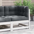 vidaXL Garten-Ecksofa mit Anthrazit Kissen Massivholz Kiefer