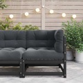 vidaXL, vidaXL Garten-Ecksofa mit Anthrazit Kissen Massivholz Kiefer