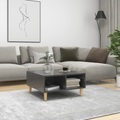 vidaXL Couchtisch Hochglanz-Grau 60x60x30 cm Spanplatte