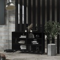 vidaXL Sideboard Schwarz 103,5x35x70 cm Spanplatte