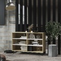 vidaXL Sideboard Weiß und Sonoma-Eiche 103,5x35x70 cm Spanplatte