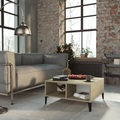 vidaXL Couchtisch Weiß Sonoma-Eiche 60x60x30 cm Spanplatte