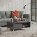 vidaXL Couchtisch Hochglanz-Grau 90x60x35 cm Spanplatte