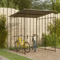 vidaXL, vidaXL Fahrradschuppen 190x190x222 cm Stahl Schwarz