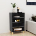 vidaXL Sideboard Hochglanz-Grau 57x35x90 cm Spanplatte