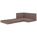 vidaXL Palettenkissen 4-tlg. Taupe Baumwolle
