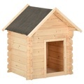 vidaXL Hundehütte 80x80x100,6 cm Massivholz Kiefer