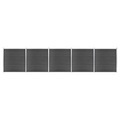 vidaXL Zaunelement Set WPC 872x186 cm Schwarz