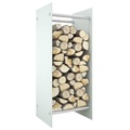 vidaXL, vidaXL Brennholzregal Weiß 40x35x100 cm Hartglas