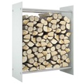 vidaXL, vidaXL Brennholzregal Weiß 80x35x100 cm Hartglas