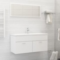vidaXL Badmöbel-Set Weiß Spanplatte