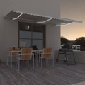 vidaXL Gelenkarmmarkise Einziehbar mit LED 600x350 cm Creme