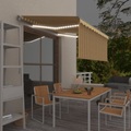 vidaXL Gelenkarmmarkise Einziehbar mit Jalousie LED 3x2,5m Gelb & Weiß