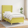 vidaXL Boxspringbett mit Matratze Grün 80x200 cm Stoff
