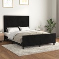 vidaXL Bettgestell mit Kopfteil Schwarz 140x200 cm Samt
