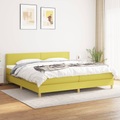 vidaXL Boxspringbett mit Matratze Grün 200x200 cm Stoff