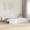 vidaXL Massivholzbett Weiß 200x200 cm