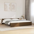 vidaXL Massivholzbett Honigbraun 200x200 cm