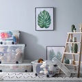 vidaXL Aufbewahrungsboxen mit Rollen & Deckeln 5 Stk. Transparent 40 L