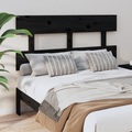 vidaXL Kopfteil Schwarz 124x3x81 cm Massivholz Kiefer