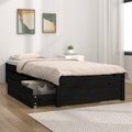 vidaXL Bett mit Schubladen Schwarz 90x200 cm