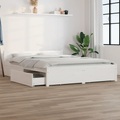 vidaXL Bett mit Schubladen Weiß 140x190 cm