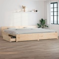 vidaXL Bett mit Schubladen 180x200 cm 6FT Super King