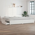vidaXL Bett mit Schubladen Weiß 180x200 cm 6FT Super King