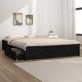 vidaXL Bett mit Schubladen Schwarz 140x190 cm