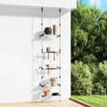 vidaXL, vidaXL Teleskop-Gartenregal mit 3 Ablagen Silber Aluminium