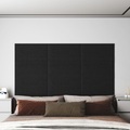 vidaXL Wandpaneele 12 Stk. Schwarz 60x30 cm Stoff 2,16 m²