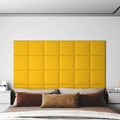vidaXL Wandpaneele 12 Stk. Gelb 30x30 cm Samt 1,08 m²